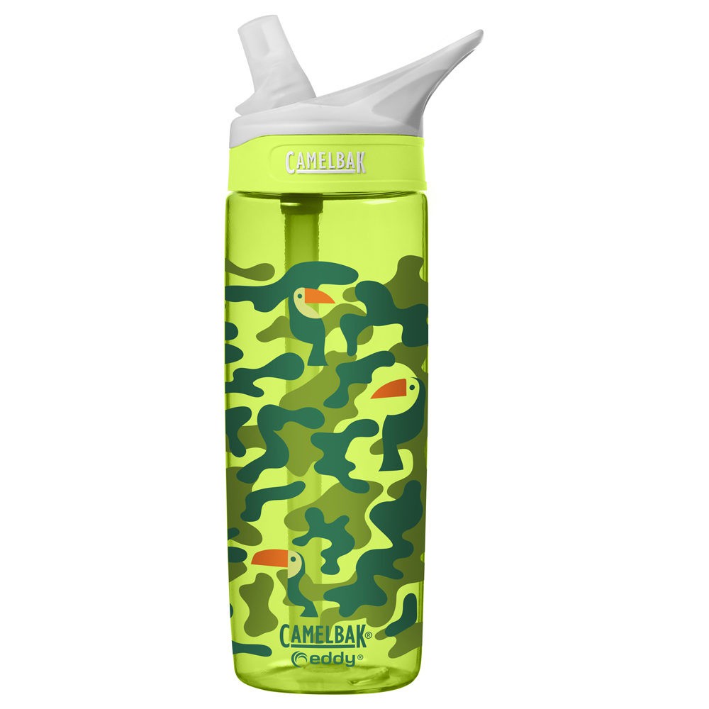 CamelBak 600ml eddy 多水吸管水瓶 迷彩大嘴鳥