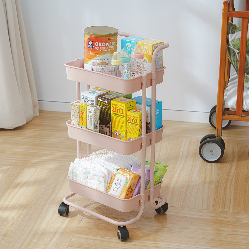 特力家購物網熱賣商品 3.  樂嫚妮 超輕耐重多功能三層收納手推車