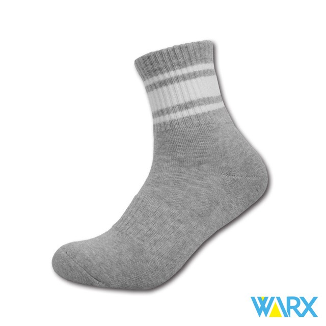 WARX除臭襪 足弓防護條紋短筒襪5入組 M號22-25cm