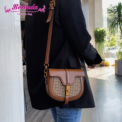 今年最流行 馬鞍包設計 秋冬不敗經典流行元素-千鳥紋 休閒風格 造型百搭