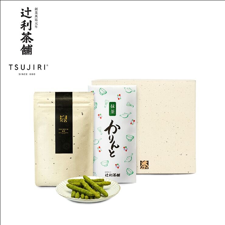 【辻利茶舗】日本茶茶點禮盒(品味煎茶茶包+抹茶花林糖)~八女高級綠茶搭配日本國民茶點~送禮自用兩相宜