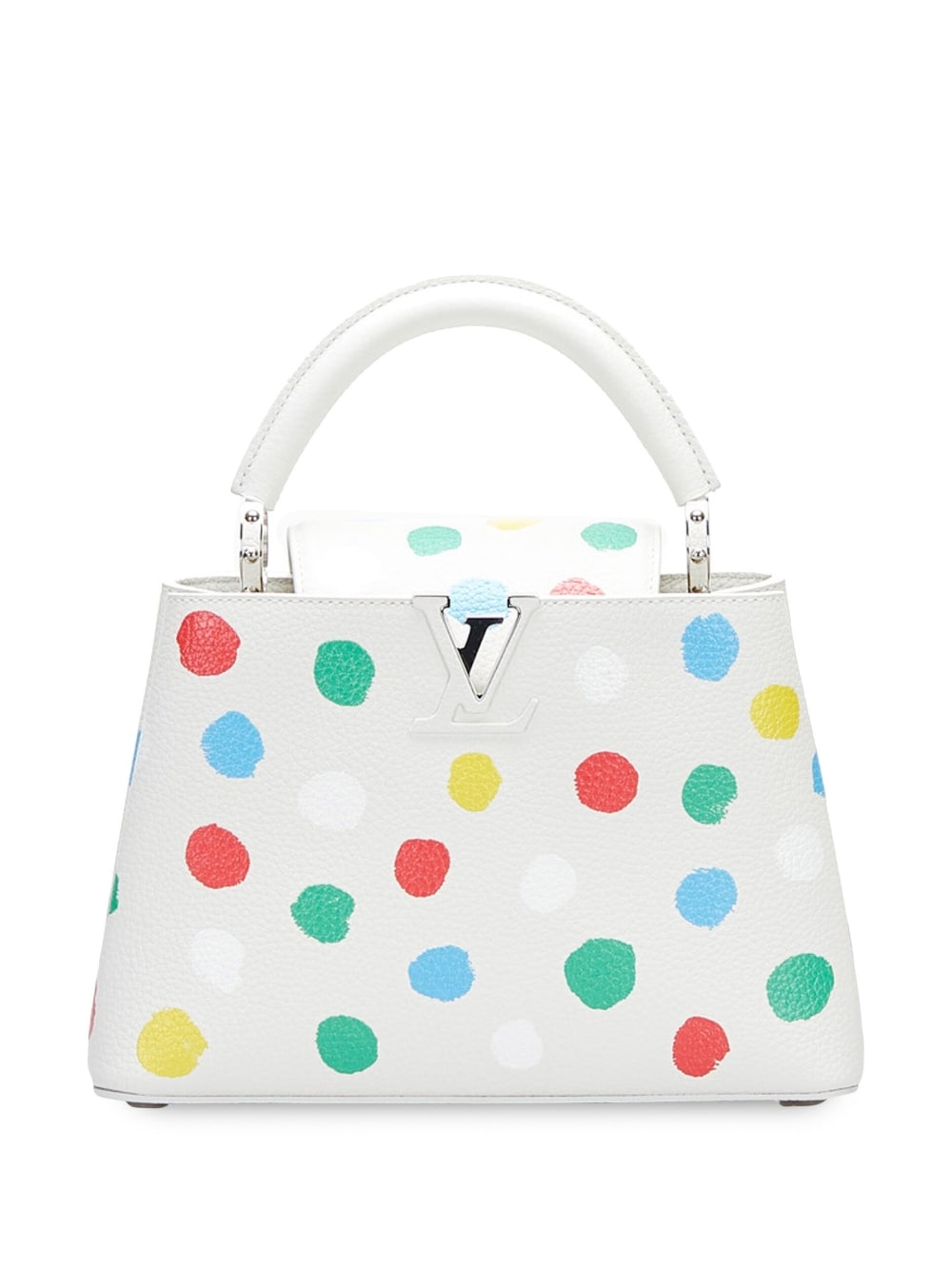 Louis Vuitton - x Yayoi Kusama 2023 pre-owned Capucines BB two-way bag - women - Calf Leather - One Size - White