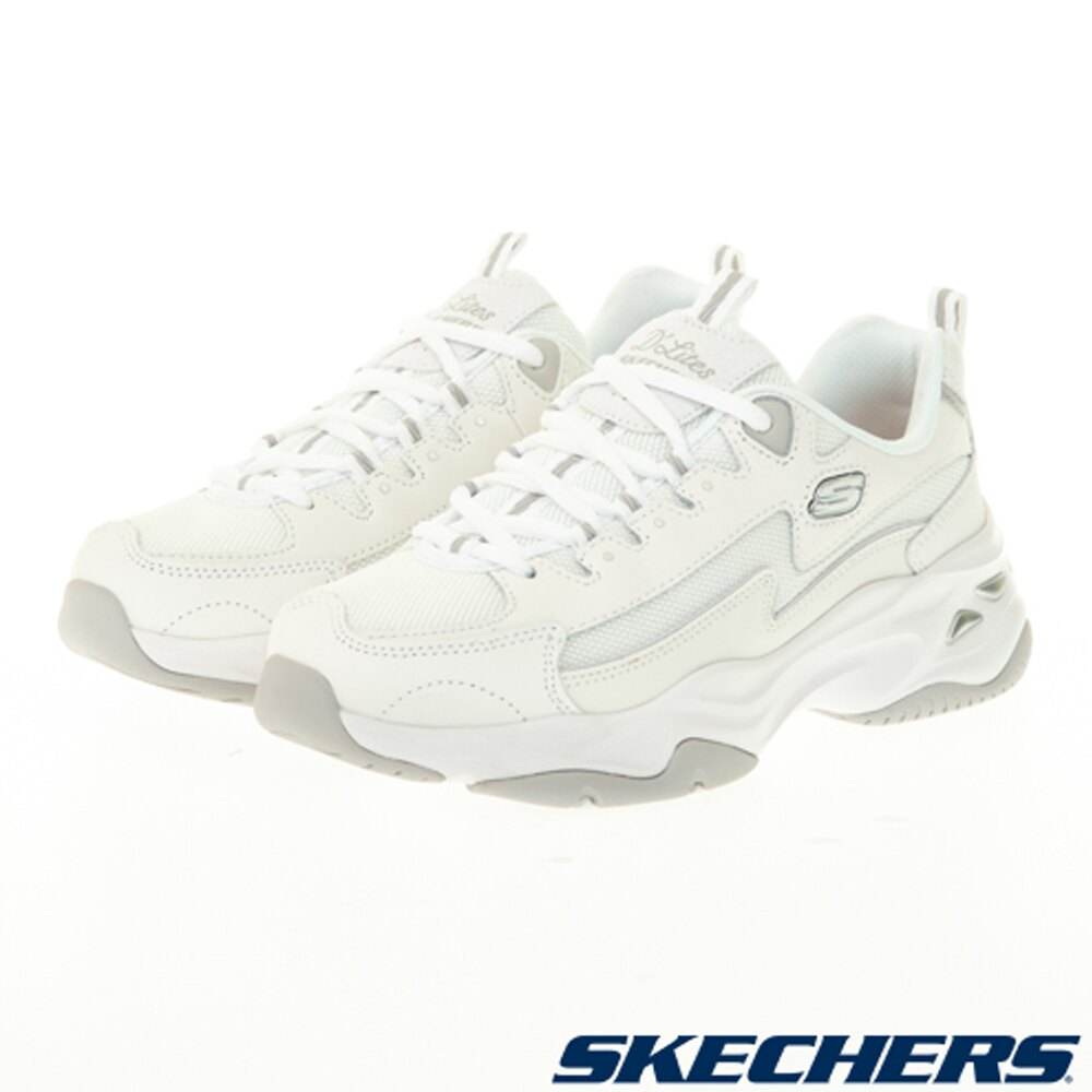 SKECHERS D’LITES 4.0 女鞋 老爹 閃電 異材質 輕量 吸震 穩定 純白【運動世界】149491WHT