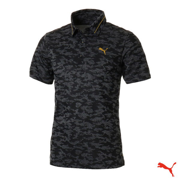 Puma Golf 男版金線翻領迷彩POLO衫 Camo Jacquard 黑 923834 01