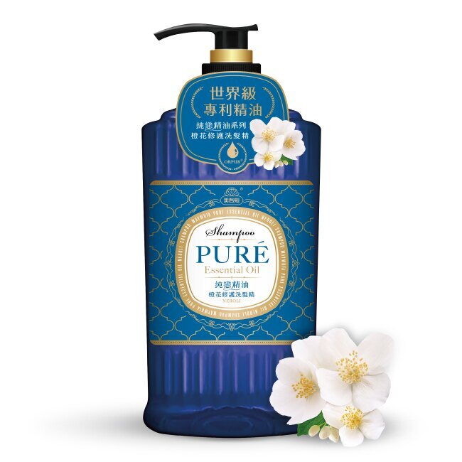 【淘氣寶寶】PURE 純戀精油 橙花修護洗髮精475ml
