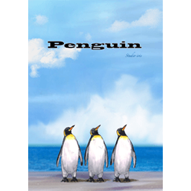 空を見るペンギンさん