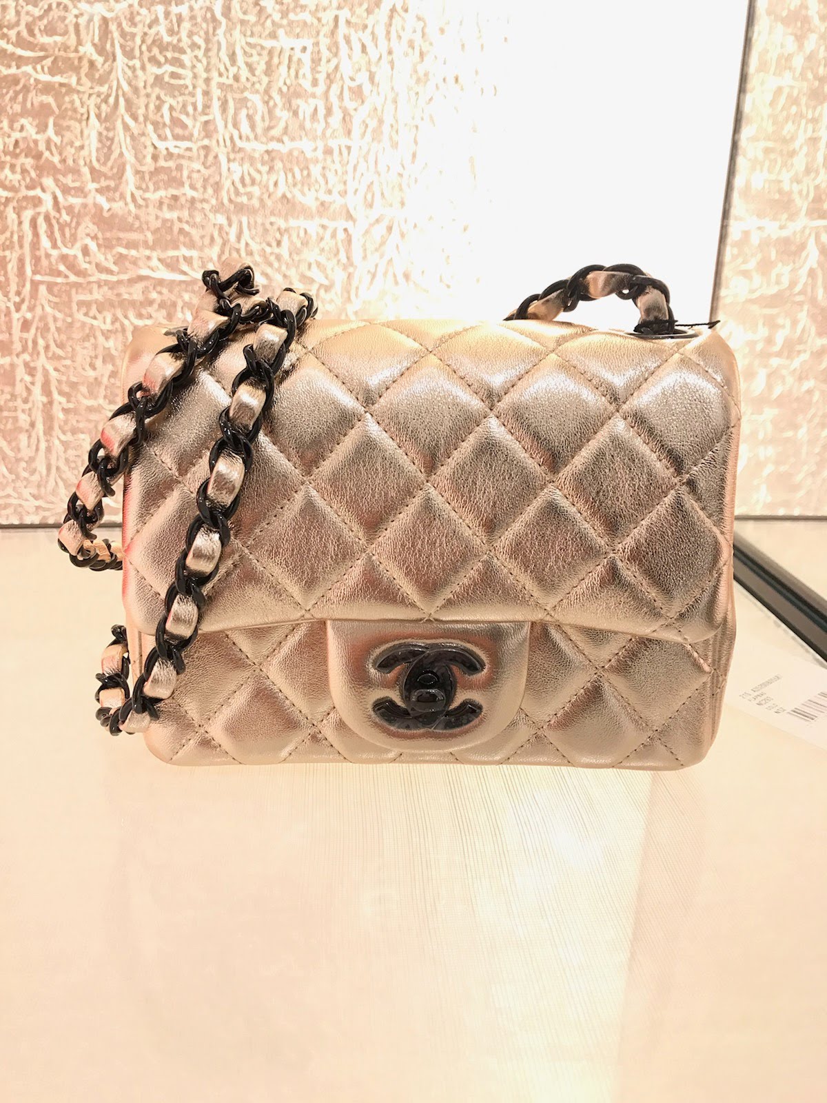 Chanel金色方胖 黑色五金 $128800
