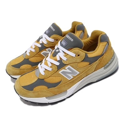 New Balance 休閒鞋 992 復古 美製 反光 男鞋 紐巴倫 N字鞋 麂皮 百搭 穿搭爆款 黃 灰 M992BBD