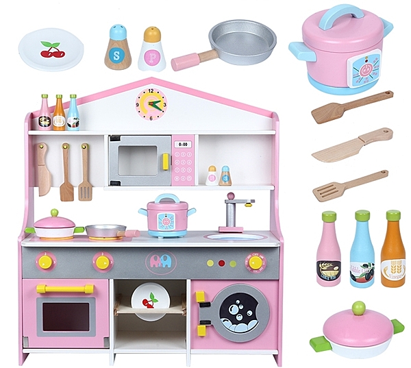 材質:木頭 環保無毒水性漆 (仿真設計 滿足寶貝的廚師願望 訓練寶貝手眼協調 )