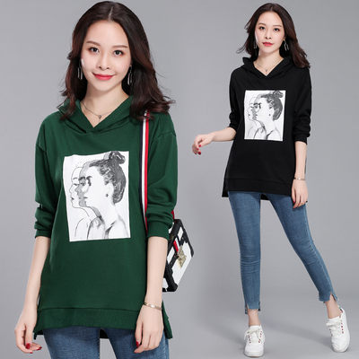 M-4XL長袖T恤打底衫1203#修身顯瘦大碼衛衣印花（大量現貨）F1F100朵维思