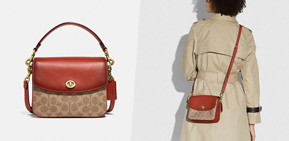 【官網限定】CASSIE 19 經典 SIGNATURE 塗層帆布印花斜背手袋