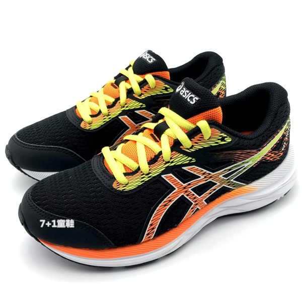 《7+1童鞋》大童 ASICS 亞瑟士 GEL EXCITE 6 GS 透氣網布 運動鞋 慢跑鞋 5205 黑色