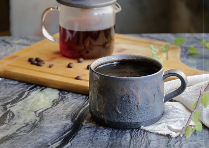 宜龍 黑鐵釉燧人馬克杯(430ml)