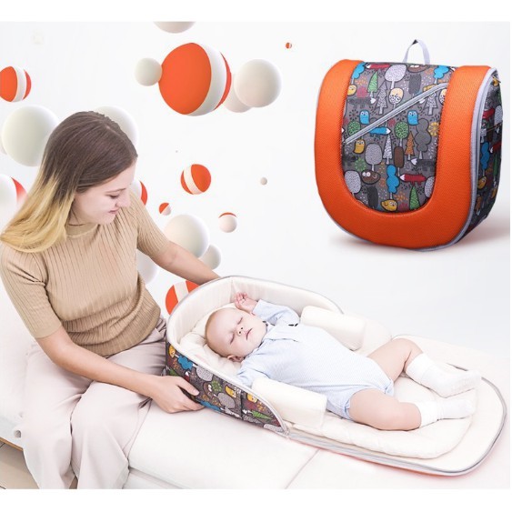 免運便攜嬰兒床中床 新生兒便攜床 多功能寶寶床 媽媽方便攜帶嬰兒旅行床 可折疊實用童床 嬰兒午睡床