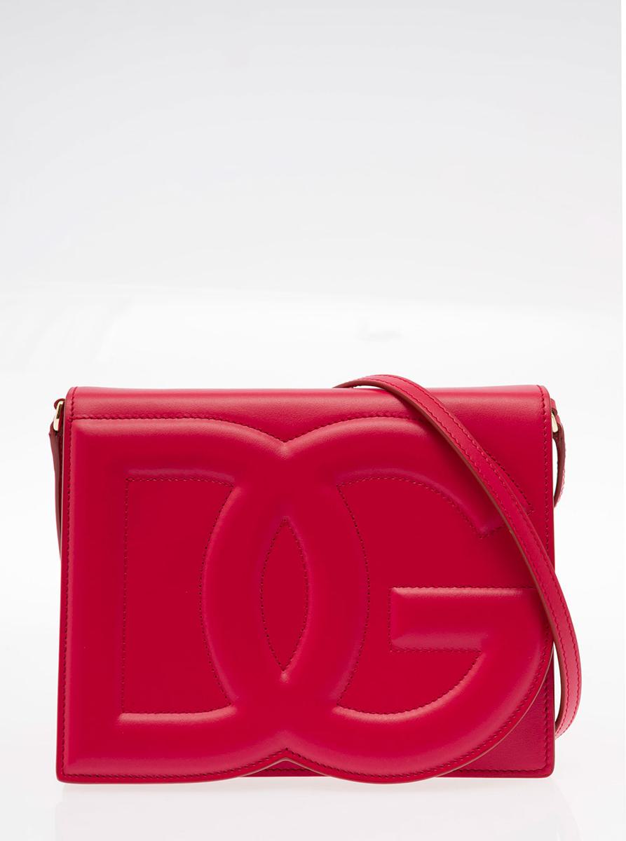 'DG Logo Bag' Red Crossbody Bag in Leather Woman Dolce & Gabbana