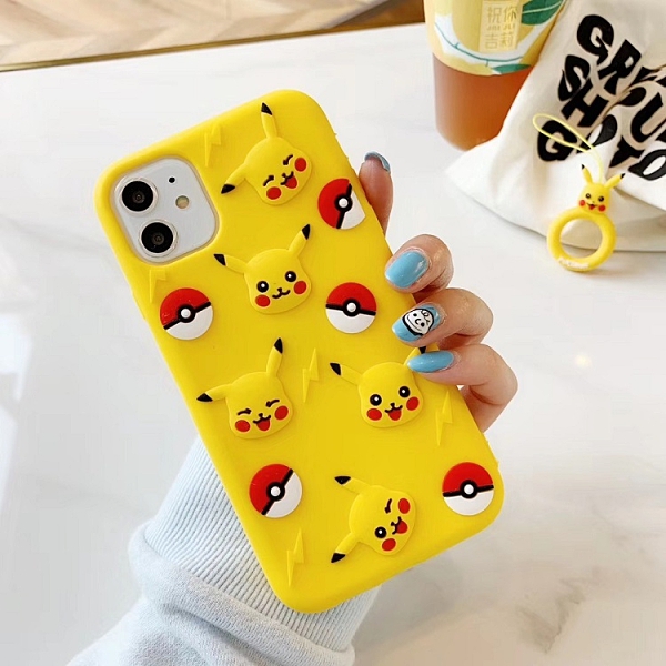 蘋果11Pro Max手機套 iPhone6/6s/7/8/XR保護殼 IPhone SE手機殼 卡通可愛皮卡丘矽膠蘋果X/Xs Xs Max保護套