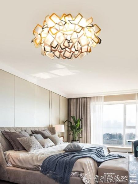 吸頂燈 亞克力個性創意臥室吸頂燈溫馨浪漫北歐客廳燈具現代簡約LED燈飾 爾碩LX
