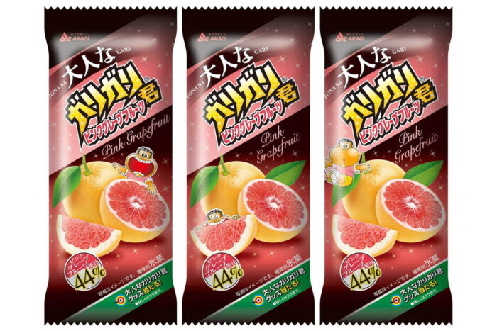 大人嘎哩嘎哩君 粉紅葡萄柚剉冰棒三款包裝