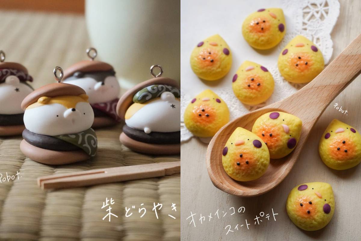 整隻柴柴被放進銅鑼燒了 日本職人手作超萌動物x 食物黏土 迷你大小還被做成吊飾隨身帶著走 Icook 愛料理 Line Today