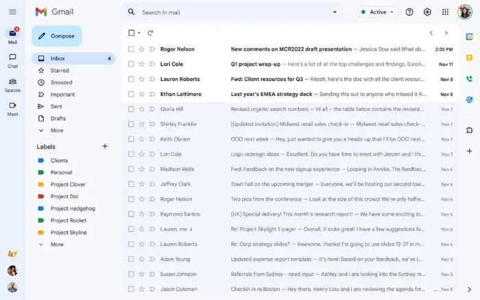 Google 新版Gmail 整合式介面上線，深度整合Meet、Chat等服務