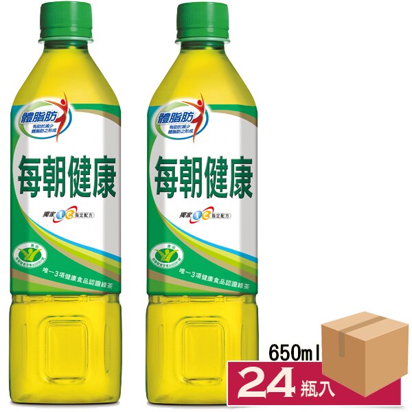 每朝健康綠茶650ml24(瓶)【箱】唯一3項國家健康認證〔網購家〕