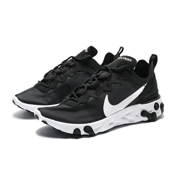 NIKE REACT ELEMENT 55 女 黑白配色 (布魯克林) 2019/05月 BQ2728-003