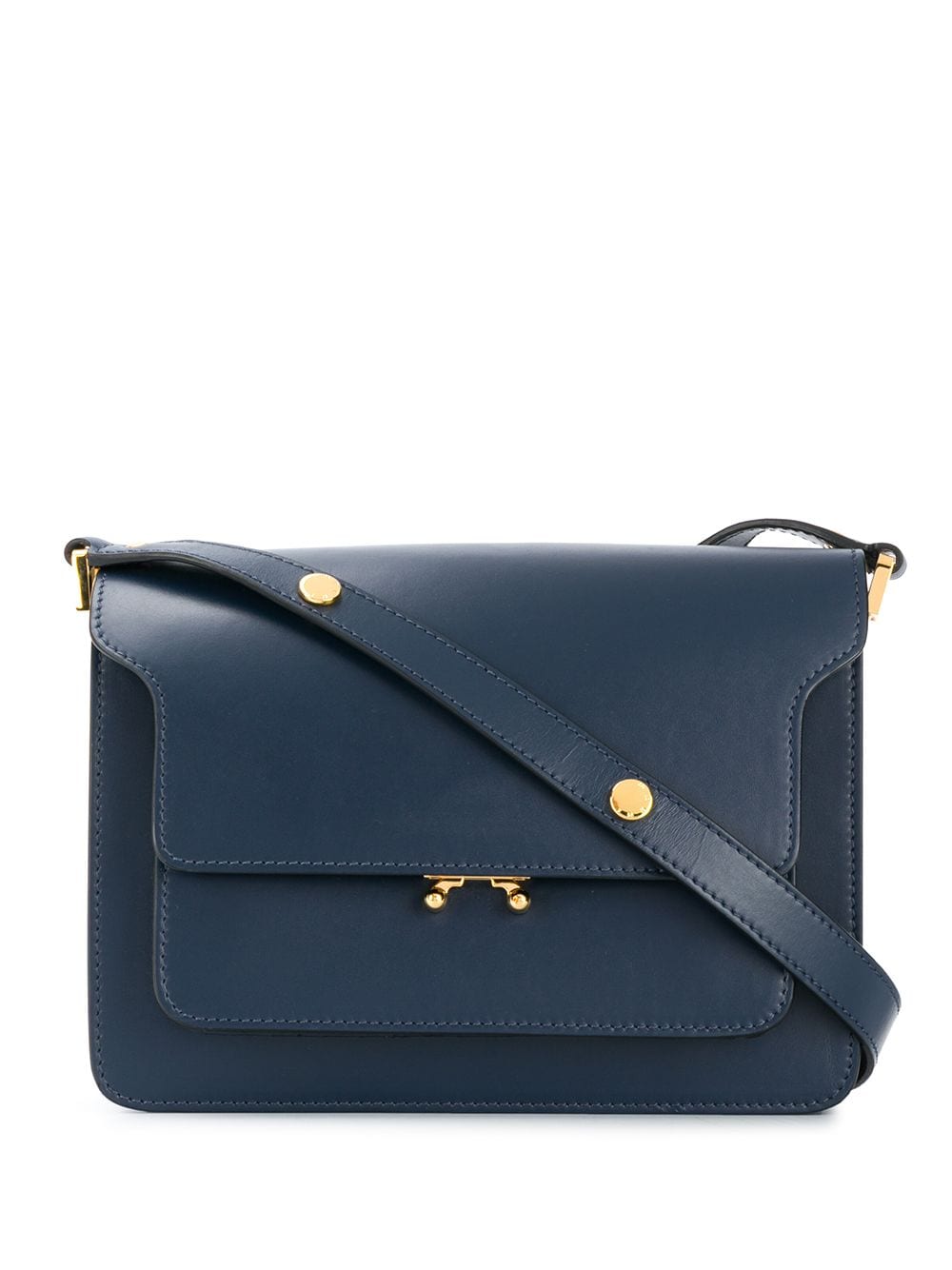 Marni - Trunk shoulder bag - women - Calf Leather - One Size - Blue