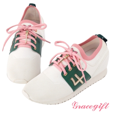 Grace gift-美少女戰士變身器針織休閒鞋 綠