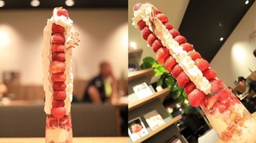 超浮誇！日本這家餐廳特製的「草莓登山聖代」 堆得跟小山一樣高的草莓太欠吃啦！