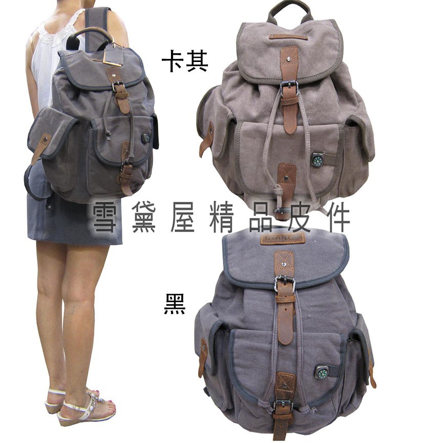 品牌 : TROOP 英國專櫃 型號 : STPV0012 顏色 : 卡其 . 黑 材質 : 進口全棉帆布+義大利原皮 尺寸 : 長30cmx高38cmx寬19cm @帆布其耐磨耐髒耐用,使用久了之後