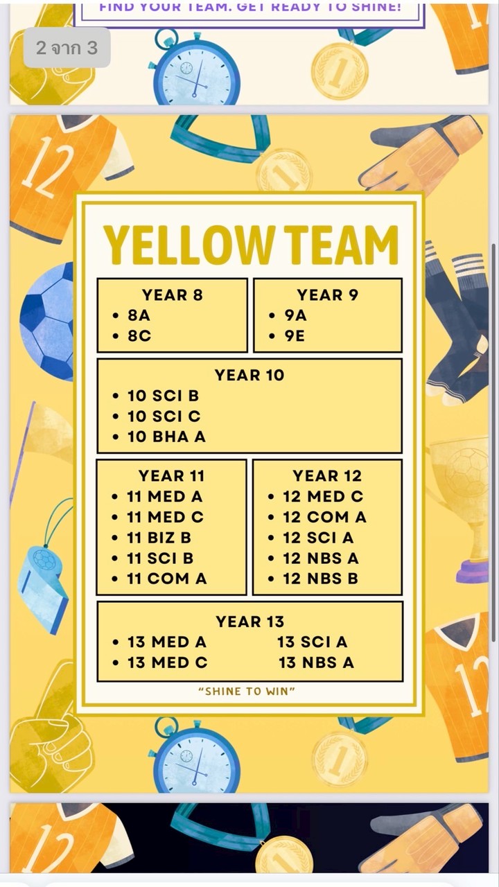 Yellow Team Sport Week 2026🟡