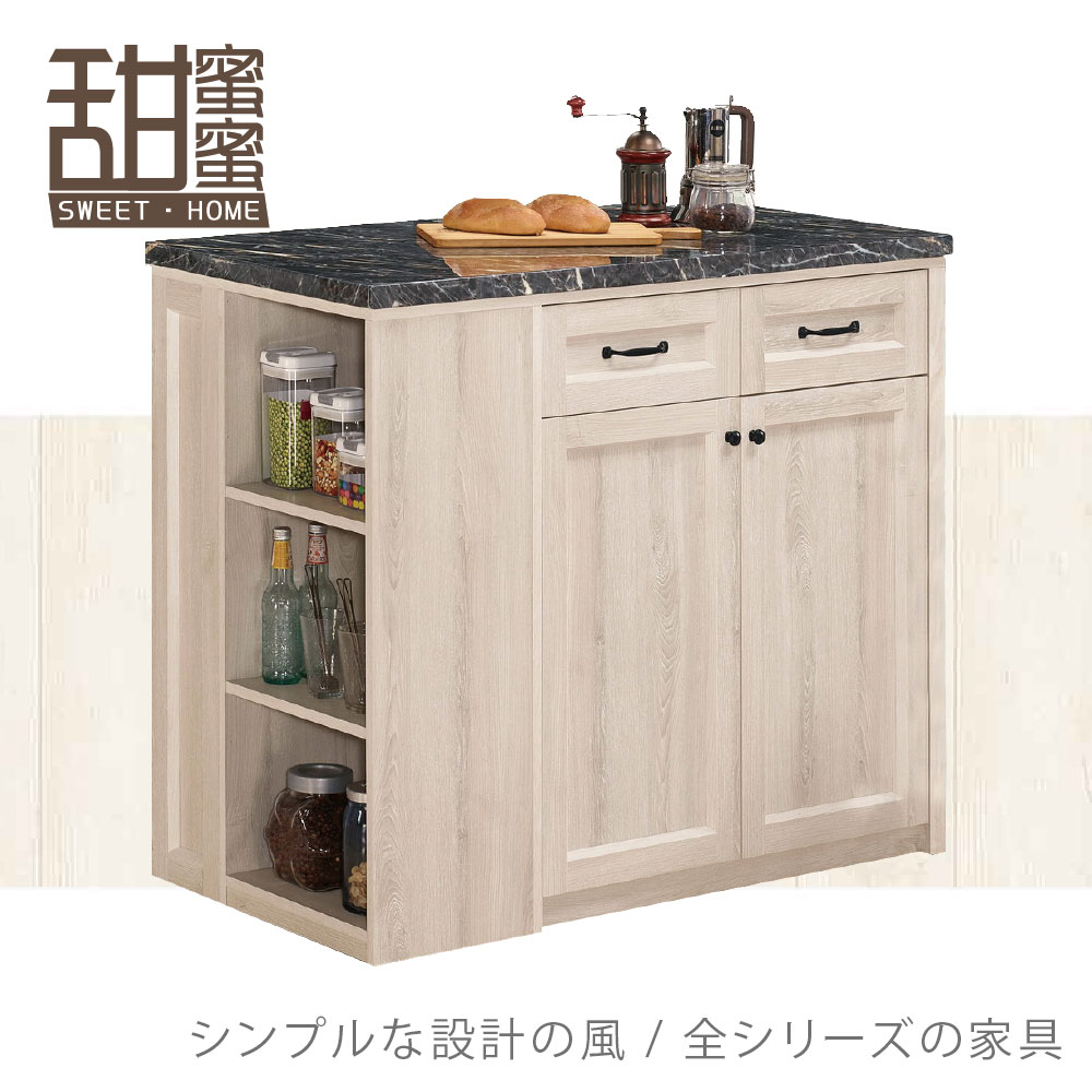 ●天然原石另加工高硬度化原料增加石材壽命●符合國際標準低甲醇防蛀木心板●優麗坦耐磨，耐水塗裝●多層隔空間設計，分類收納好方便●內附活動隔板x4，可視需求自由調整空間●抽屜採用台灣製造鋼珠滑軌●門片油壓