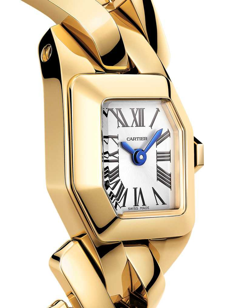 CARTIER「Maillon de Cartier」系列腕錶，黃K金款╱775,000元。（圖╱CARTIER提供）