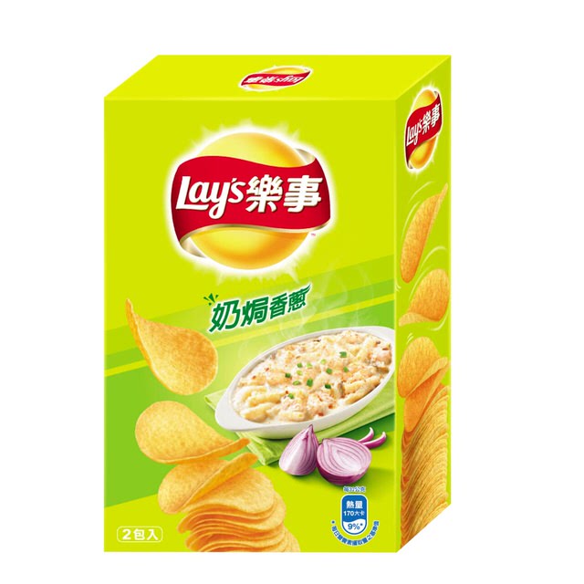 (預購)(任選999出貨)【樂事】Lay’s 樂事經濟盒 - 香蔥奶焗 (160g/盒)