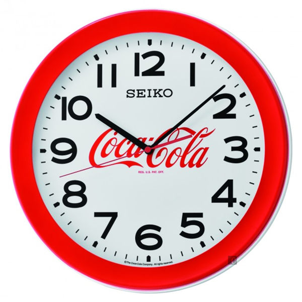 SEIKO精工 Coca-Cola 可口可樂聯名掛鐘(QXA922R)-36.8cm QXA922R