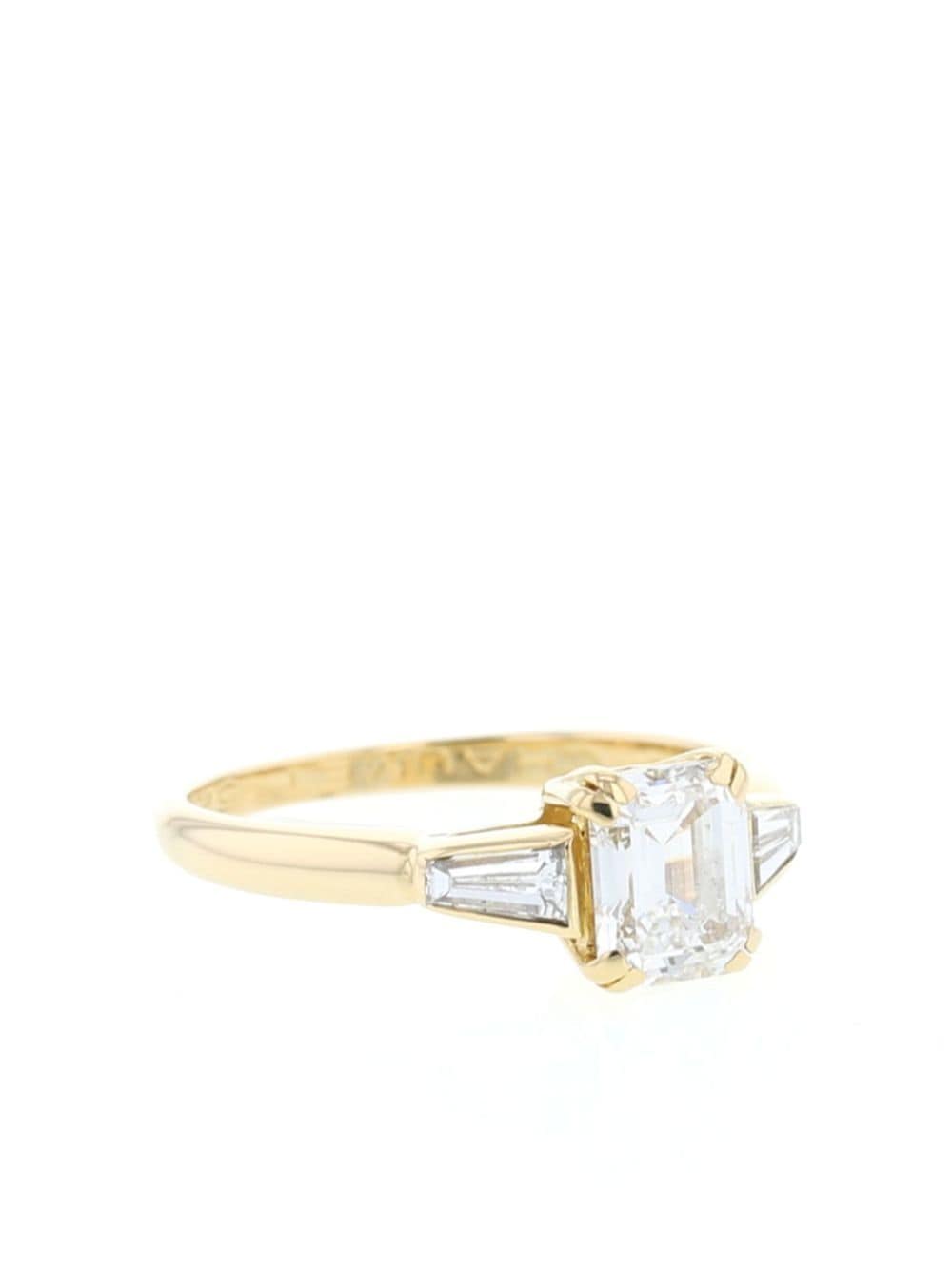 Chaumet - 2010s 18kt yellow gold diamond ring - women - Yellow Gold/Diamond - 52