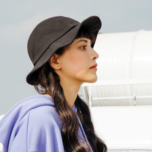 漁夫帽 特殊古著版型日本五片漁夫帽子女夏天百搭素色小檐帽條紋遮陽帽潮 非凡小鋪