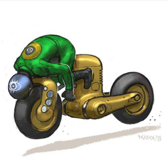 Ilustrasi Motor Modifikasi Gokil Ala Christian Pearce, Anak Motor Wajib Liat Nih! Blaaar!