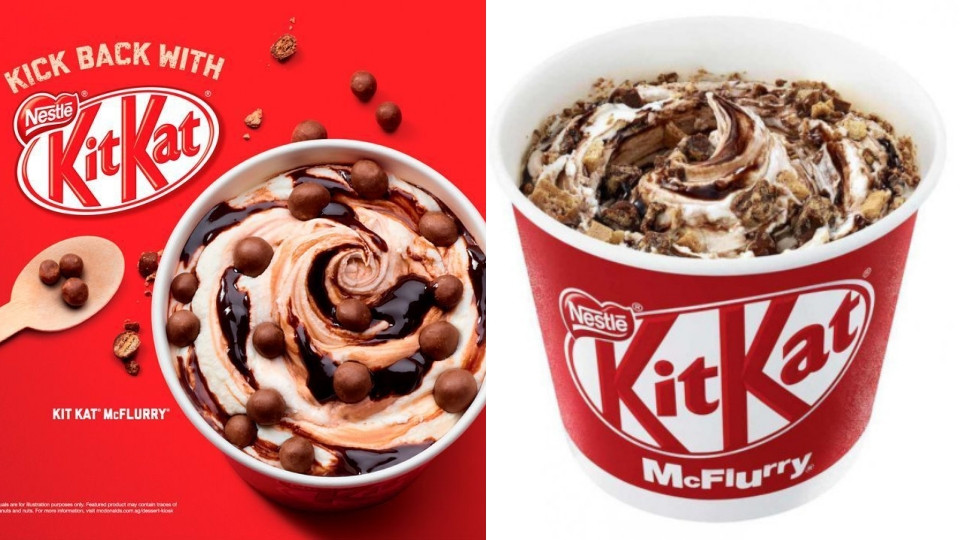 日本麥當勞推出冰炫風新品，這次與kitkat聯名推出「KitKat McFlurry」