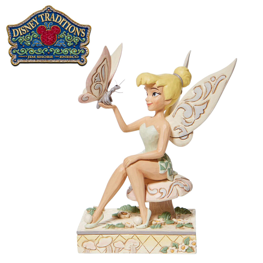 enesco 奇妙仙子 純白塑像 公仔 精品雕塑 塑像 叮噹 小仙女 彼得潘 迪士尼294954