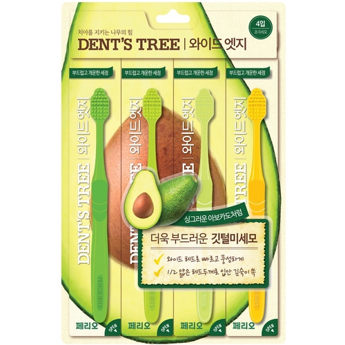 [LG生活健康] PERIOE DENT'S TREE 寬版極淨牙刷 4入 (酪梨) [韓國直送]
