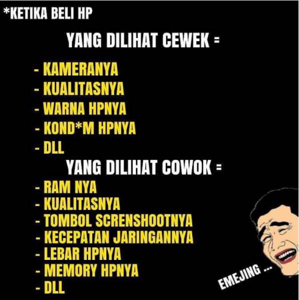 11 Meme Beda Cowok vs Cewek Siap Bikin Kamu Cekikikan