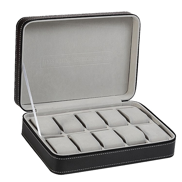 皮革拉鏈包6 10 12位手錶展示盒 名表收納道具盒 便捷式首飾陳列