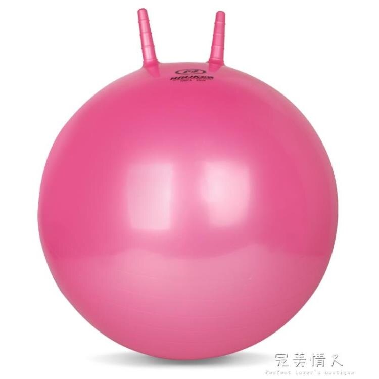 成人羊角球加厚防爆跳跳球健身球65cm瑜伽球手柄球成人大號充氣球