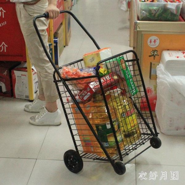 大號買菜車可折疊購物車便攜手拉車拖菜籃子車推車超市小貨車