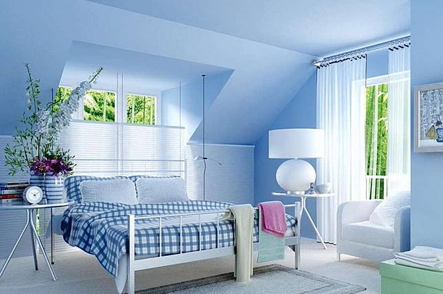 8 Desain Interior Kamar Tidur Keren Bagi Penyuka Warna Biru