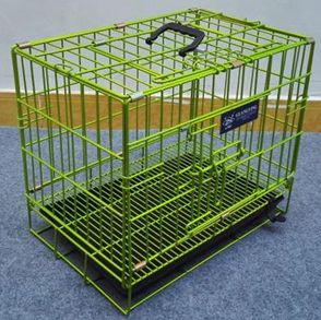 寵物窩加粗不銹鐵絲帶天窗泰迪狗籠子貓籠兔籠鴿子籠寵物折疊狗窩大小型