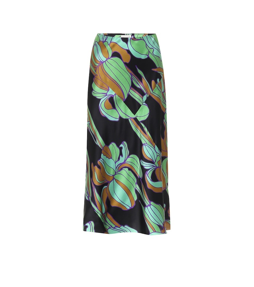 First seen on the runway, the original iris print on this Dries Van Noten skirt is inspired by Art D