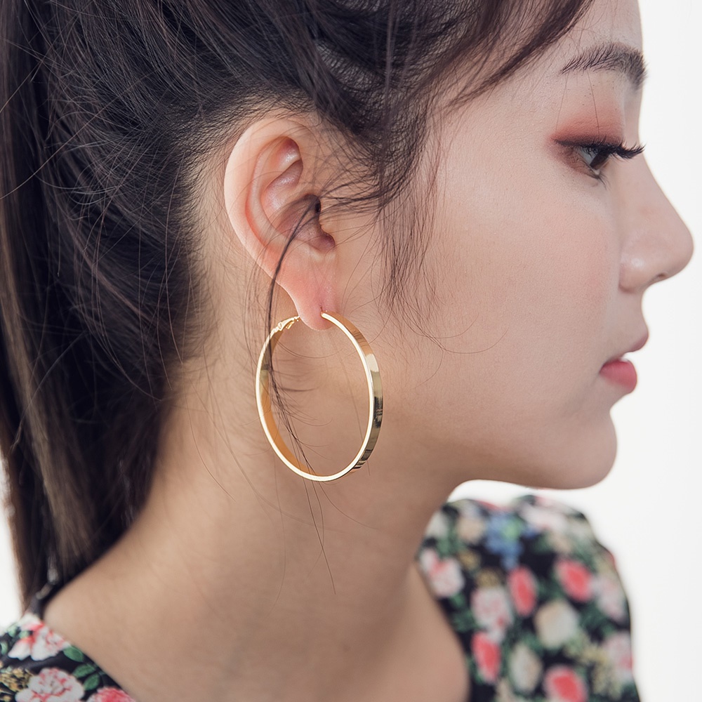 [ROCOSIX官方旗艦店]純色金屬大圈耳環