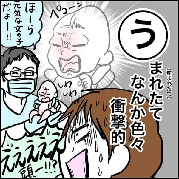 産まれたての赤ちゃんはもっと可愛い顔と思ってた それでも我が子は可愛いのです 産後カルタ ママスタ